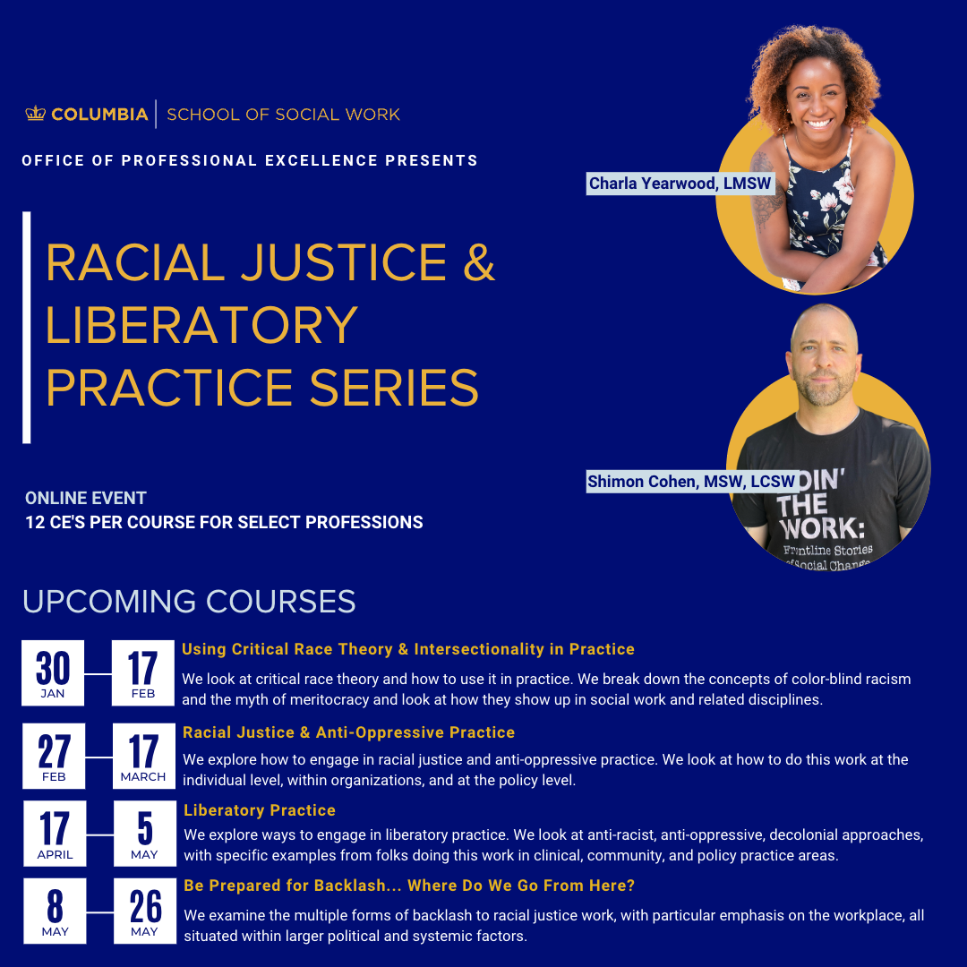 Racial Justice & Liberatory Practice Series | Office Of Professional ...